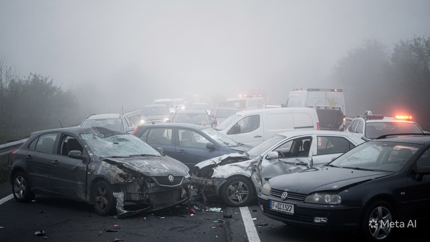 German Autobahn Disaster: Dense Fog Triggers Massive Multi-Car Crash Leaving Four Drivers Dead German Autobahn Disaster: Dense Fog Triggers Massive Multi-Car Crash Leaving Four Drivers Dead