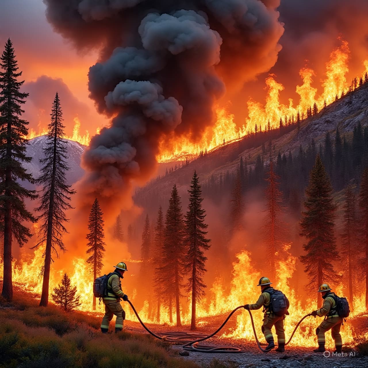 A Mountain in Flames, and the Quiet Battle Against Nature’s Force A Mountain in Flames, and the Quiet Battle Against Nature’s Force