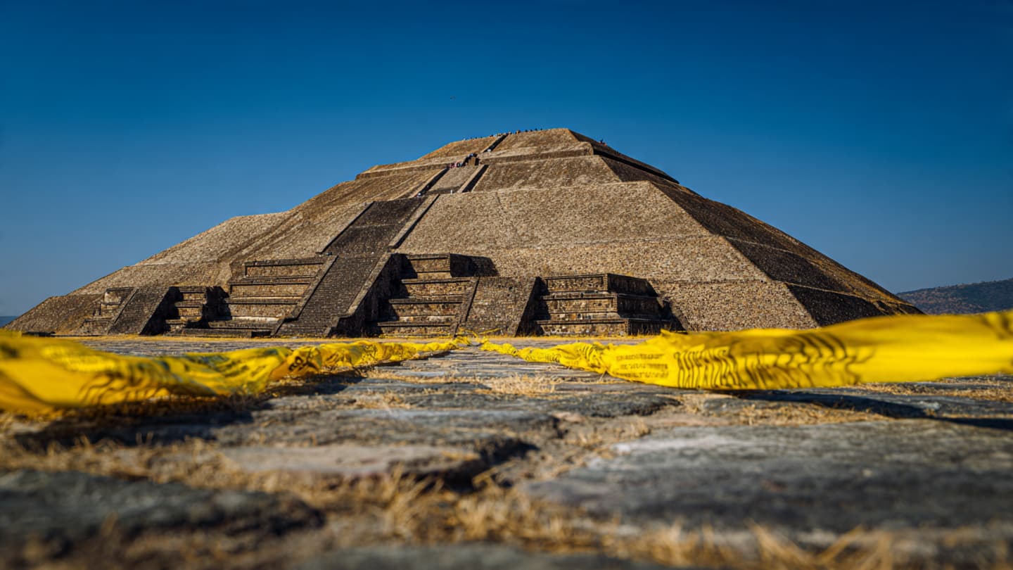 Where the Sun Once Rested, A Shadow Falls Across the Ancient Stones of Teotihuacán Now