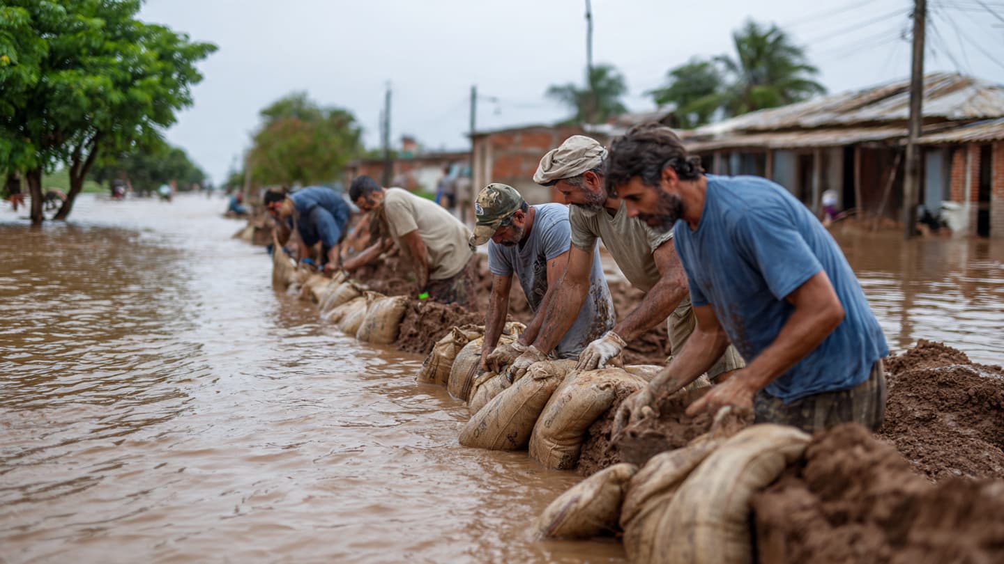 Between Overflowing Waters and Mud-Covered Villages, Paraguay Watches Riverbanks Grow Increasingly Fragile Through Rainfall Tonight