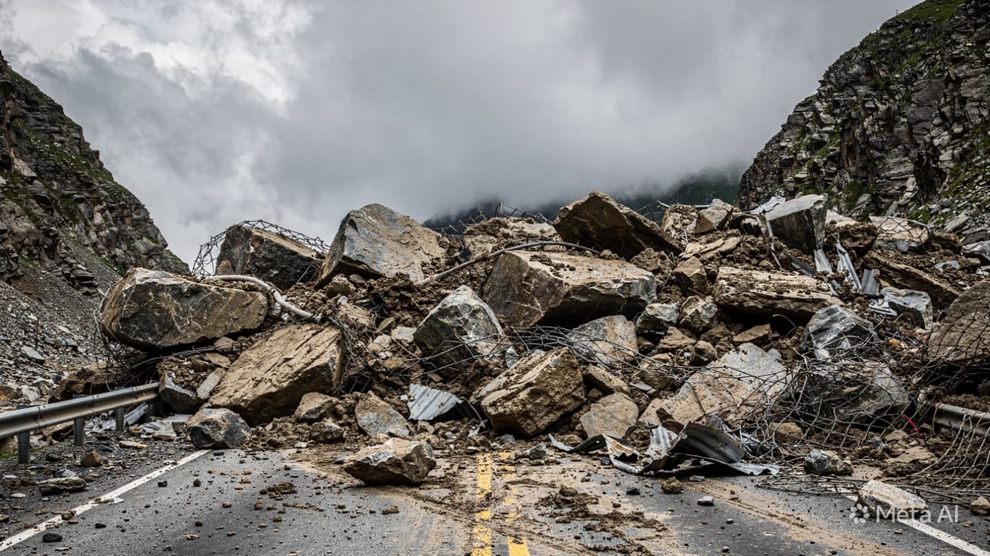 Sichuan Mountain Highway Landslide: Five Dead After Massive Rockfall Crushes Passenger Van Sichuan Mountain Highway Landslide: Five Dead After Massive Rockfall Crushes Passenger Van