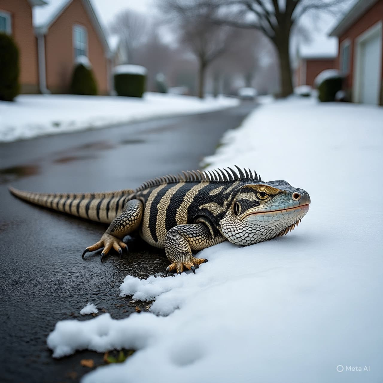 When Snow Uncovers Sunlight: A Lizard’s Winter Surprise When Snow Uncovers Sunlight: A Lizard’s Winter Surprise