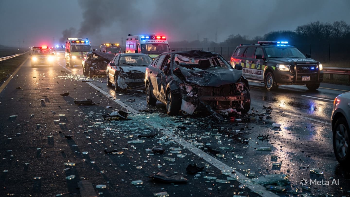 Deadly Stretch of A1 Motorway: Multi-Vehicle Crash Leaves Many Injured in Massive Road Incident