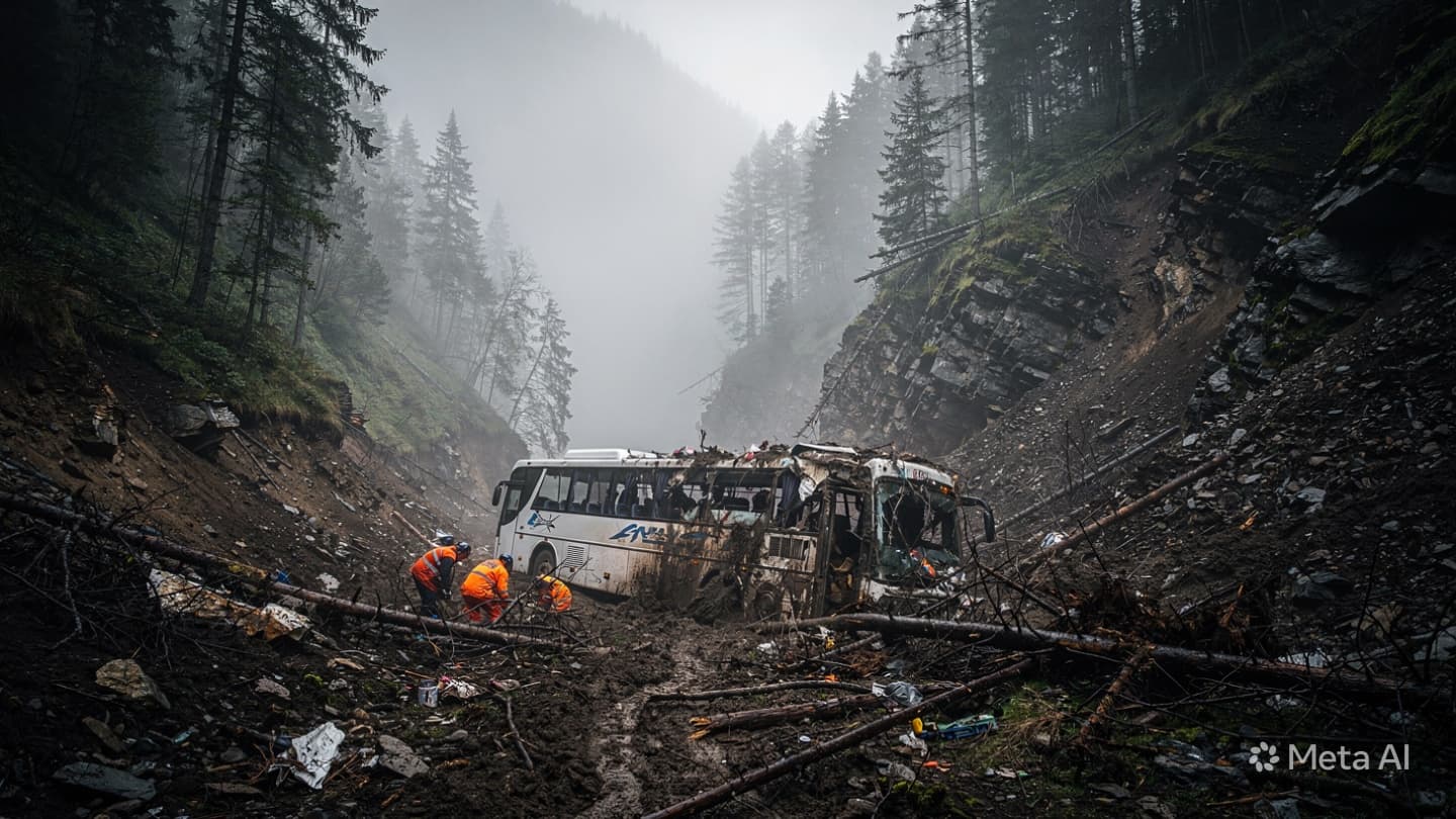 Mount Lawu Tragedy: Five Passengers Dead After Bus Plunges Into Deep Ravine This Morning Mount Lawu Tragedy: Five Passengers Dead After Bus Plunges Into Deep Ravine This Morning